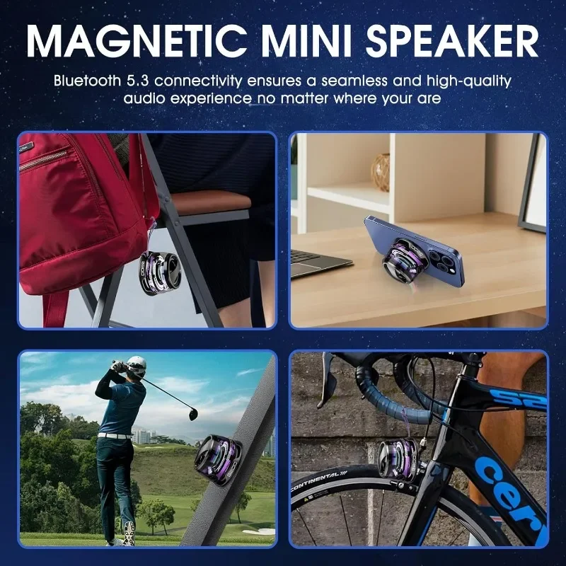 Magnetic Mini Speaker with RGB Lights